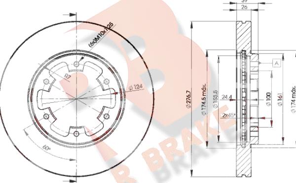 R Brake 78RBD23101 - Тормозной диск autosila-amz.com