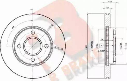 R Brake 78RBD23270 - Тормозной диск autosila-amz.com