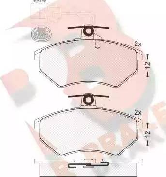 R Brake RB0996 - Тормозные колодки, дисковые, комплект autosila-amz.com