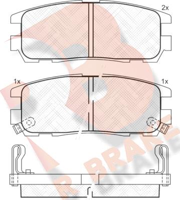 R Brake RB0991 - Тормозные колодки, дисковые, комплект autosila-amz.com