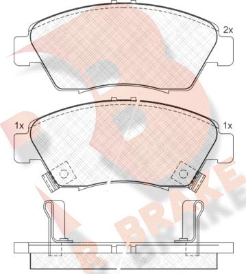 R Brake RB0959 - Тормозные колодки, дисковые, комплект autosila-amz.com