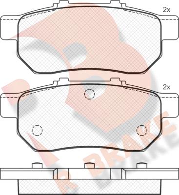 R Brake RB0960 - Тормозные колодки, дисковые, комплект autosila-amz.com