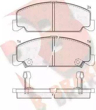 R Brake RB0961 - Тормозные колодки, дисковые, комплект autosila-amz.com