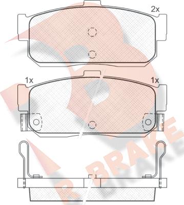 R Brake RB0915 - Тормозные колодки, дисковые, комплект autosila-amz.com