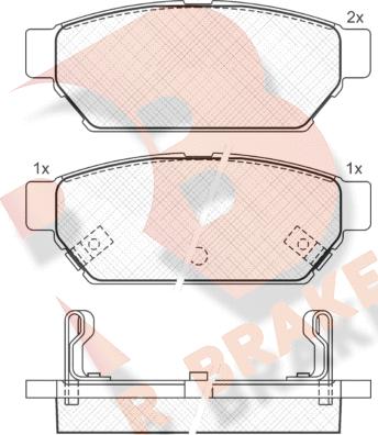 R Brake RB0982 - Тормозные колодки, дисковые, комплект autosila-amz.com