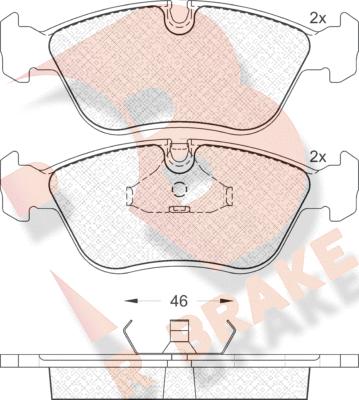 R Brake RB0934 - Тормозные колодки, дисковые, комплект autosila-amz.com