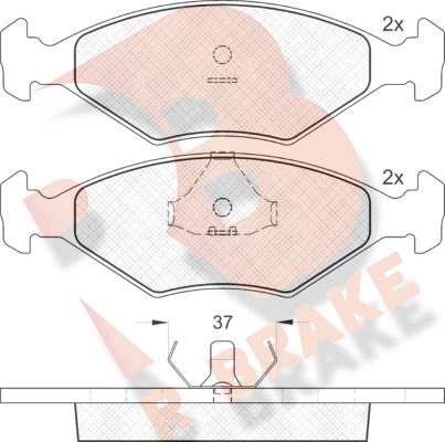 R Brake RB0926 - Тормозные колодки, дисковые, комплект autosila-amz.com