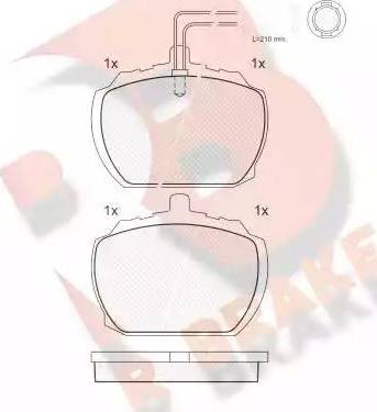 R Brake RB0406 - Тормозные колодки, дисковые, комплект autosila-amz.com