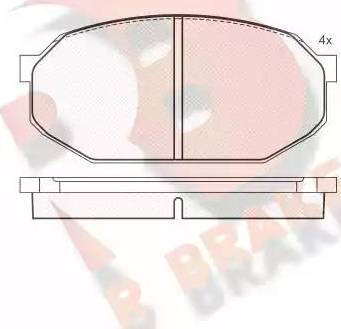 R Brake RB0401 - Тормозные колодки, дисковые, комплект autosila-amz.com