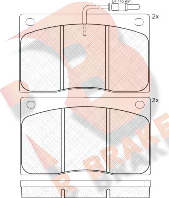 R Brake RB0544 - Тормозные колодки, дисковые, комплект autosila-amz.com