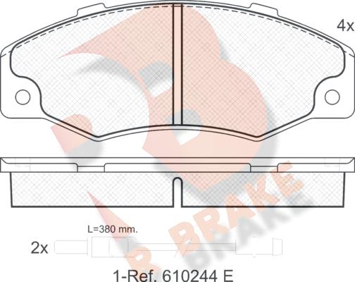 R Brake RB0556 - Тормозные колодки, дисковые, комплект autosila-amz.com