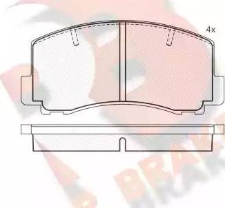 R Brake RB0502 - Тормозные колодки, дисковые, комплект autosila-amz.com