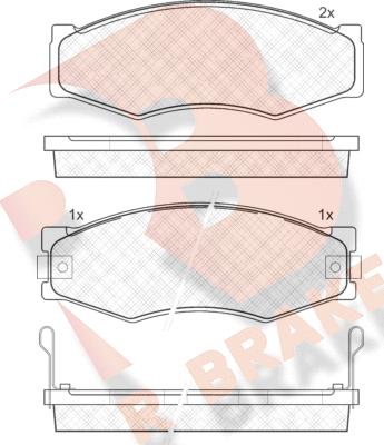 R Brake RB0518 - Тормозные колодки, дисковые, комплект autosila-amz.com