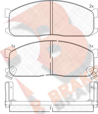 R Brake RB0690 - Тормозные колодки, дисковые, комплект autosila-amz.com