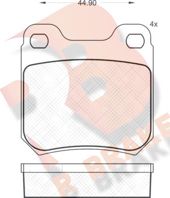 R Brake RB0692 - Тормозные колодки, дисковые, комплект autosila-amz.com