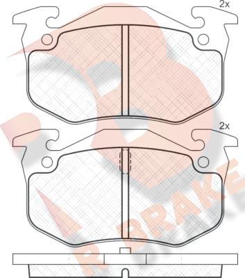 R Brake RB0649 - Тормозные колодки, дисковые, комплект autosila-amz.com