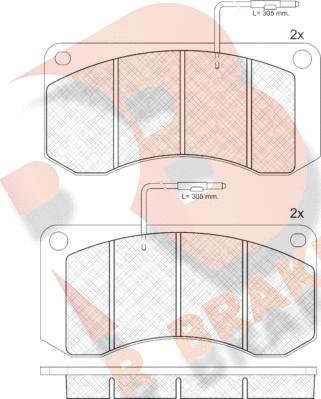 R Brake RB0659 - Тормозные колодки, дисковые, комплект autosila-amz.com