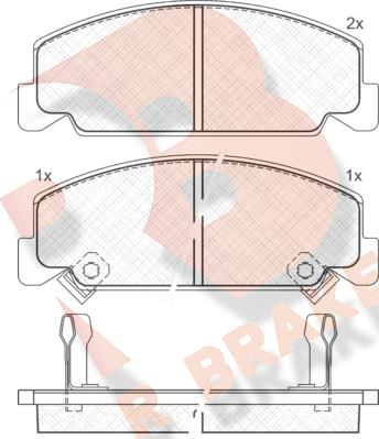 R Brake RB0609 - Тормозные колодки, дисковые, комплект autosila-amz.com