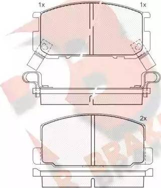 R Brake RB0605 - Тормозные колодки, дисковые, комплект autosila-amz.com