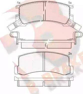 R Brake RB0613 - Тормозные колодки, дисковые, комплект autosila-amz.com