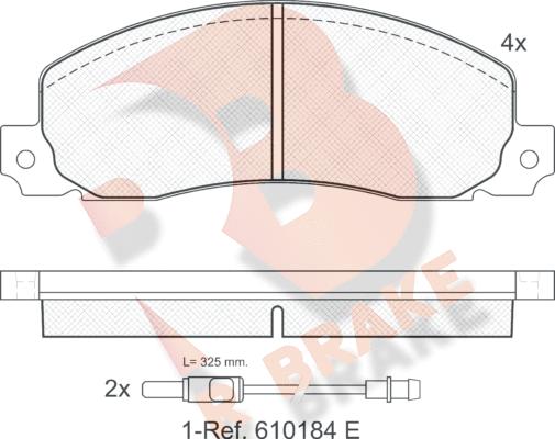 R Brake RB0620 - Тормозные колодки, дисковые, комплект autosila-amz.com