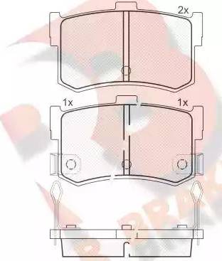 R Brake RB0677 - Тормозные колодки, дисковые, комплект autosila-amz.com