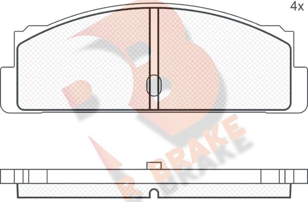 R Brake RB0067 - Тормозные колодки, дисковые, комплект autosila-amz.com