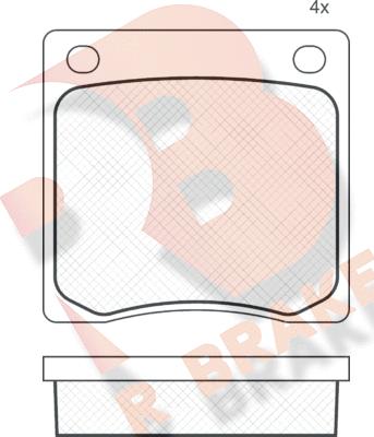 R Brake RB0113 - Тормозные колодки, дисковые, комплект autosila-amz.com