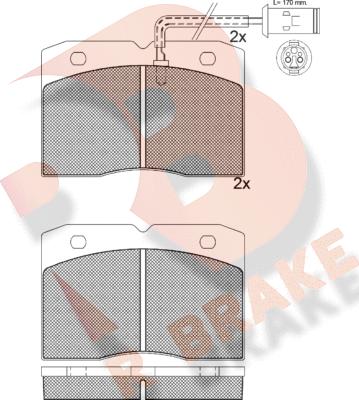 R Brake RB0892 - Тормозные колодки, дисковые, комплект autosila-amz.com