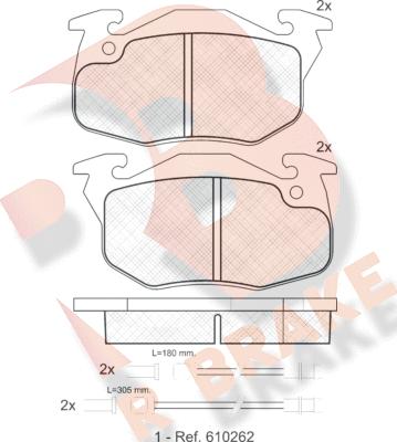 R Brake RB0866 - Тормозные колодки, дисковые, комплект autosila-amz.com