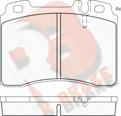 R Brake RB0861-200 - Тормозные колодки, дисковые, комплект autosila-amz.com