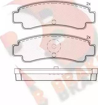 R Brake RB0805 - Тормозные колодки, дисковые, комплект autosila-amz.com