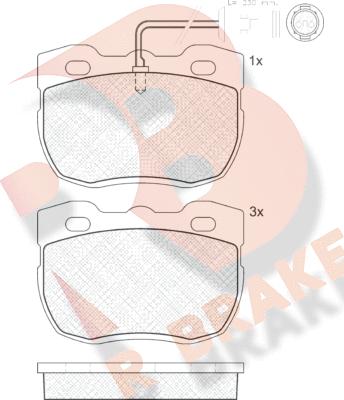 R Brake RB0839 - Тормозные колодки, дисковые, комплект autosila-amz.com