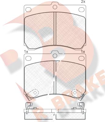 R Brake RB0879 - Тормозные колодки, дисковые, комплект autosila-amz.com