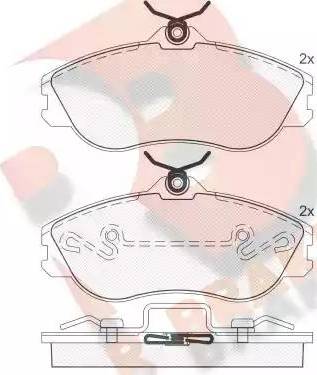 R Brake RB0871 - Тормозные колодки, дисковые, комплект autosila-amz.com