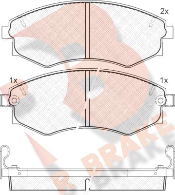 R Brake RB0877 - Тормозные колодки, дисковые, комплект autosila-amz.com