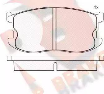 R Brake RB0336 - Тормозные колодки, дисковые, комплект autosila-amz.com