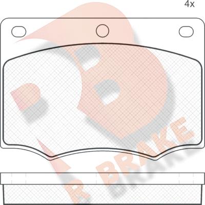 R Brake RB0259 - Тормозные колодки, дисковые, комплект autosila-amz.com