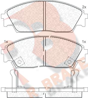 R Brake RB0755 - Тормозные колодки, дисковые, комплект autosila-amz.com