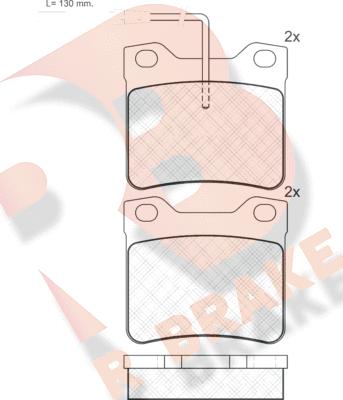 R Brake RB0787 - Тормозные колодки, дисковые, комплект autosila-amz.com