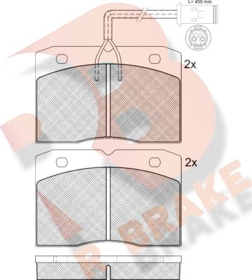 R Brake RB0730 - Тормозные колодки, дисковые, комплект autosila-amz.com