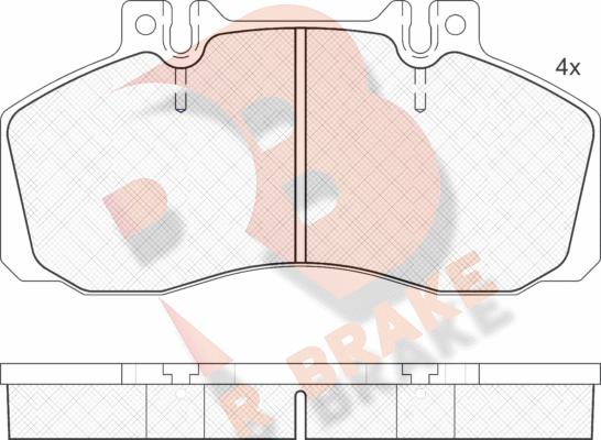 R Brake RB0722-204 - Тормозные колодки, дисковые, комплект autosila-amz.com