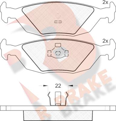 R Brake RB0775 - Тормозные колодки, дисковые, комплект autosila-amz.com