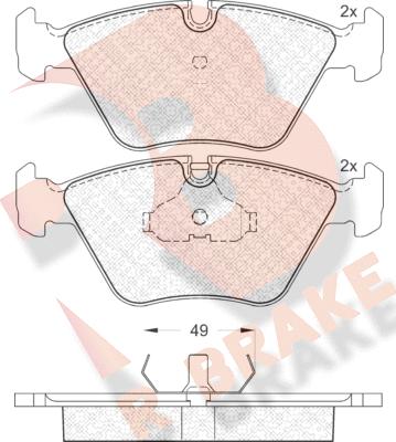 R Brake RB0773 - Тормозные колодки, дисковые, комплект autosila-amz.com