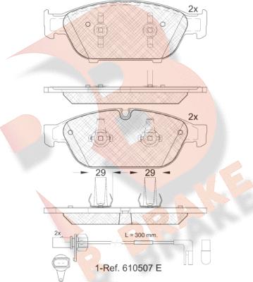 R Brake RB1993 - Тормозные колодки, дисковые, комплект autosila-amz.com