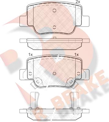 R Brake RB1945 - Тормозные колодки, дисковые, комплект autosila-amz.com