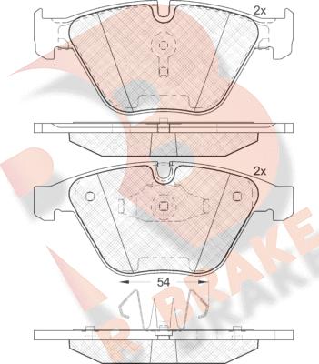 R Brake RB1940 - Тормозные колодки, дисковые, комплект autosila-amz.com