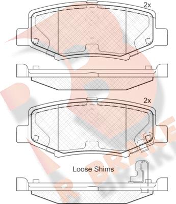 R Brake RB1909 - Тормозные колодки, дисковые, комплект autosila-amz.com