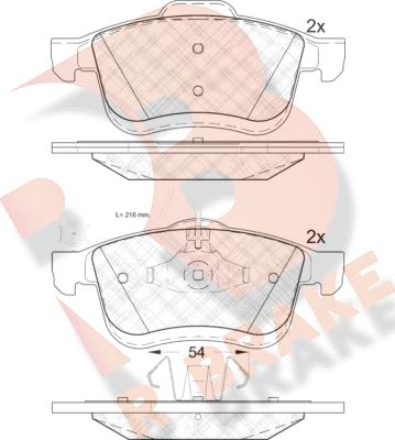 R Brake RB1903 - Тормозные колодки, дисковые, комплект autosila-amz.com