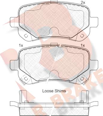 R Brake RB1910 - Тормозные колодки, дисковые, комплект autosila-amz.com